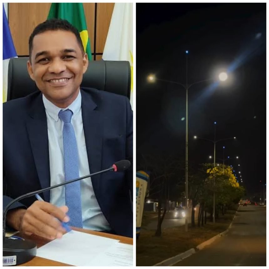 Vereador Waldson da Agesp solicita implantação de iluminação pública no canteiro central da Avenida Araguaia, no Jardim Aureny III