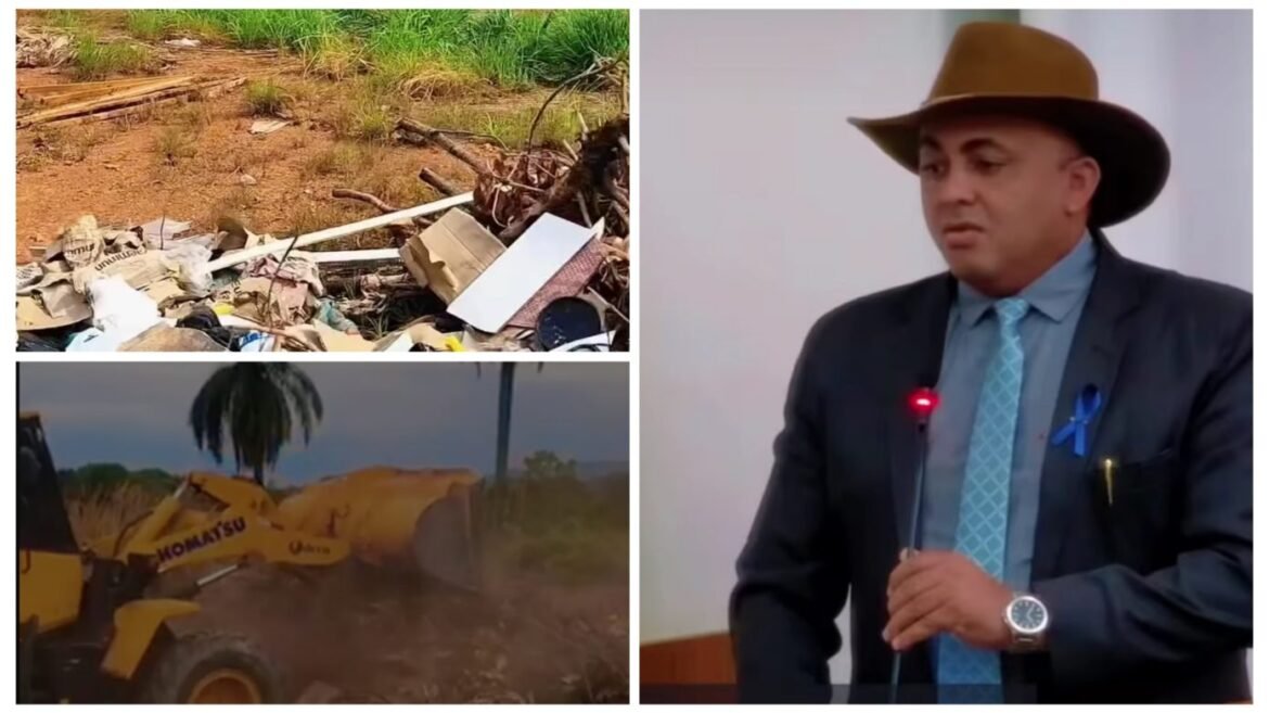 Vereador Dian Carlos Agradece à Prefeitura Após Limpeza em Avenida no Aureny III e Reforça Pedido de Conscientização no Descarte de entulhos e Lixo